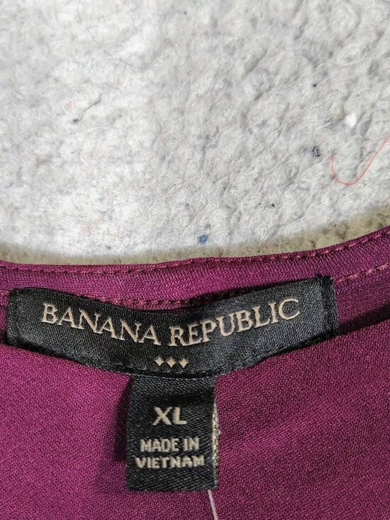 Banana Republic Sheath Dress Women's XL Burgundy Midi Ruched Stretch Modest NWT - Picture 8 of 10